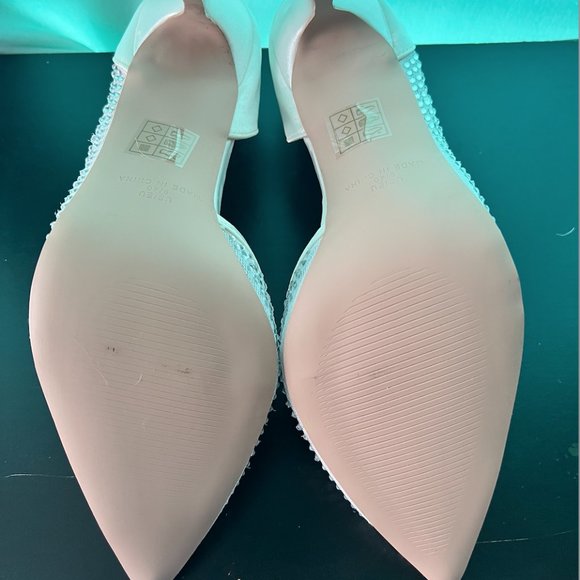 Satin Rhinestone Pumps - Picture 3 of 8